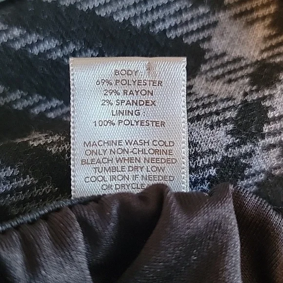 LOFT gray and black plaid skirt - Picture 6 of 6